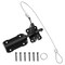 Nuvo Iron BLACK GALVANIZED STEEL HEAVY DUTY LATCH AND CATCH WITH CABLE AND RING GLWHD - alternate 4